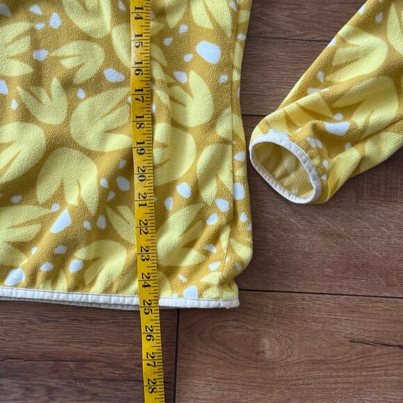 Patagonia Womens Synchilla Flower Fleece Snap-T Pullover Sweater Yellow Large - Picture 12 of 16